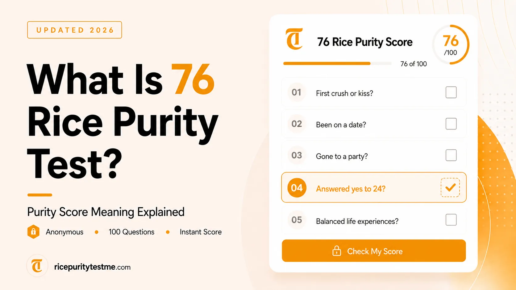 76 Rice Purity Test score meaning featured image